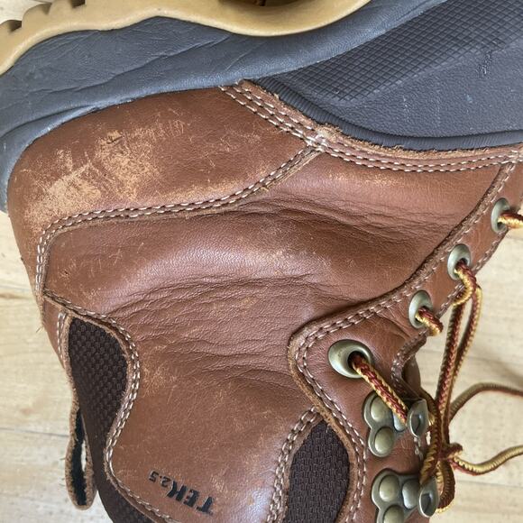 L.L Bean women’s Hiking Outdoor Leather Boots Brown Duck Boots 7.5 M - Picture 13 of 16